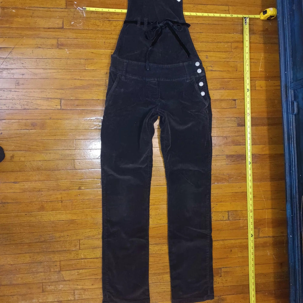 Sisley Charcoal Corduroy Overalls